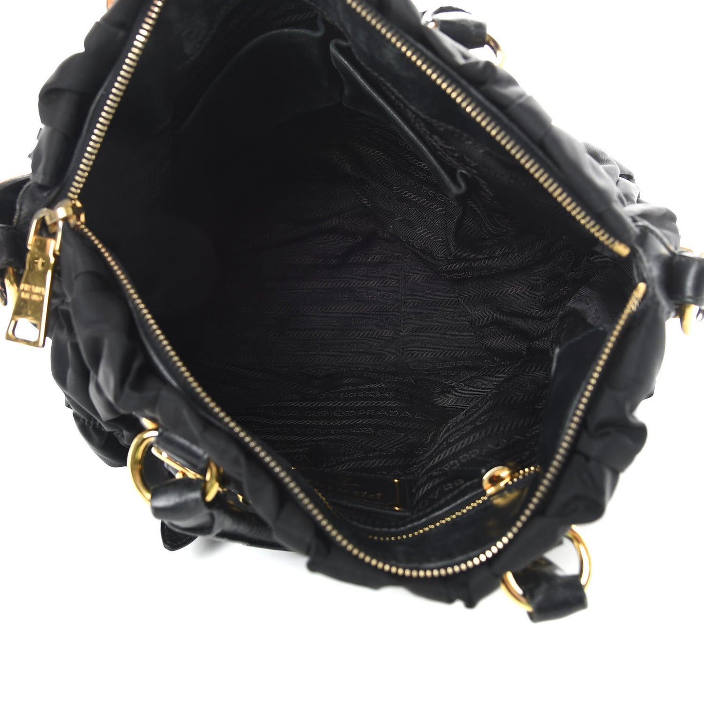 Tessuto Nylon Gaufre Tote Black