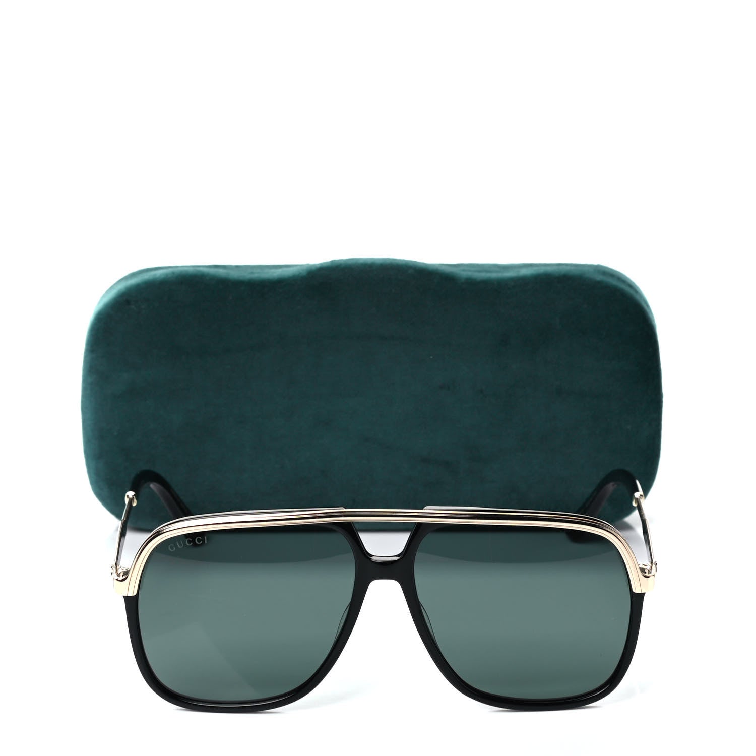 Gucci Squared Aviator GG Sunglasses GG0200S Black 6 of 6
