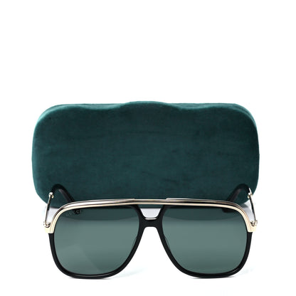 Gucci Squared Aviator GG Sunglasses GG0200S Black 6 of 6