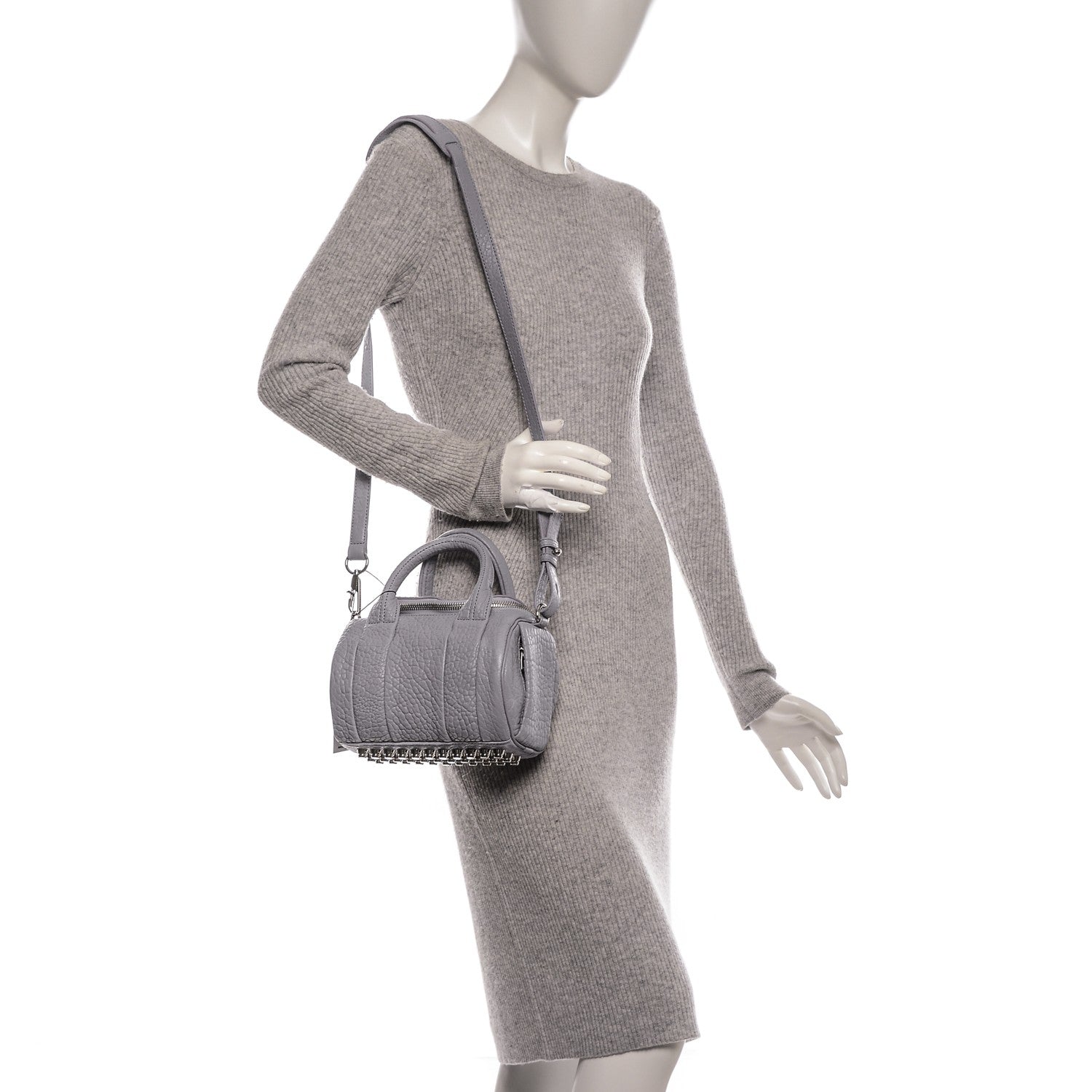 Alexander Wang Pebbled Lambskin Mini Rockie Lavender Rodhium Hardware 2 of 6