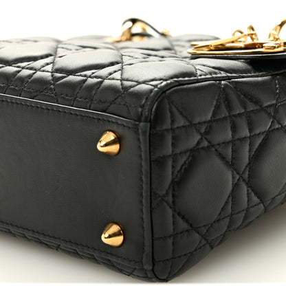 Christian Dior Lambskin Cannage Small Jeweled Lady Dior Black 10 of 10