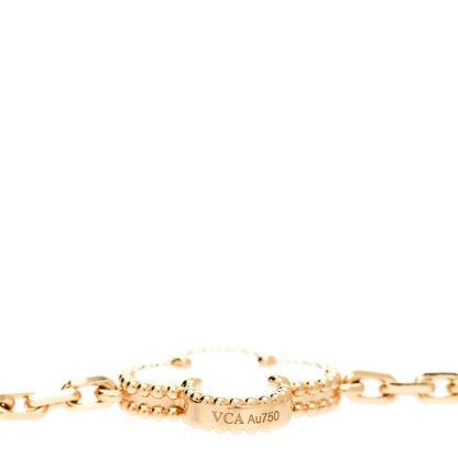 Van Cleef & Arpels 18K Yellow Gold Mother of Pearl 20 Motifs Vintage Alhambra Necklace 5 of 6