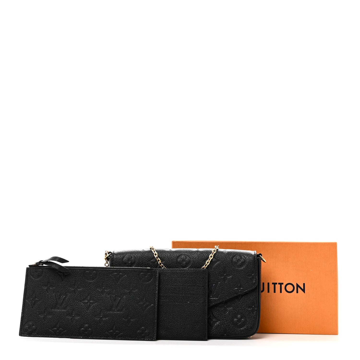 Louis Vuitton Empreinte Pochette Felicie Chain Wallet Black 11 of 11