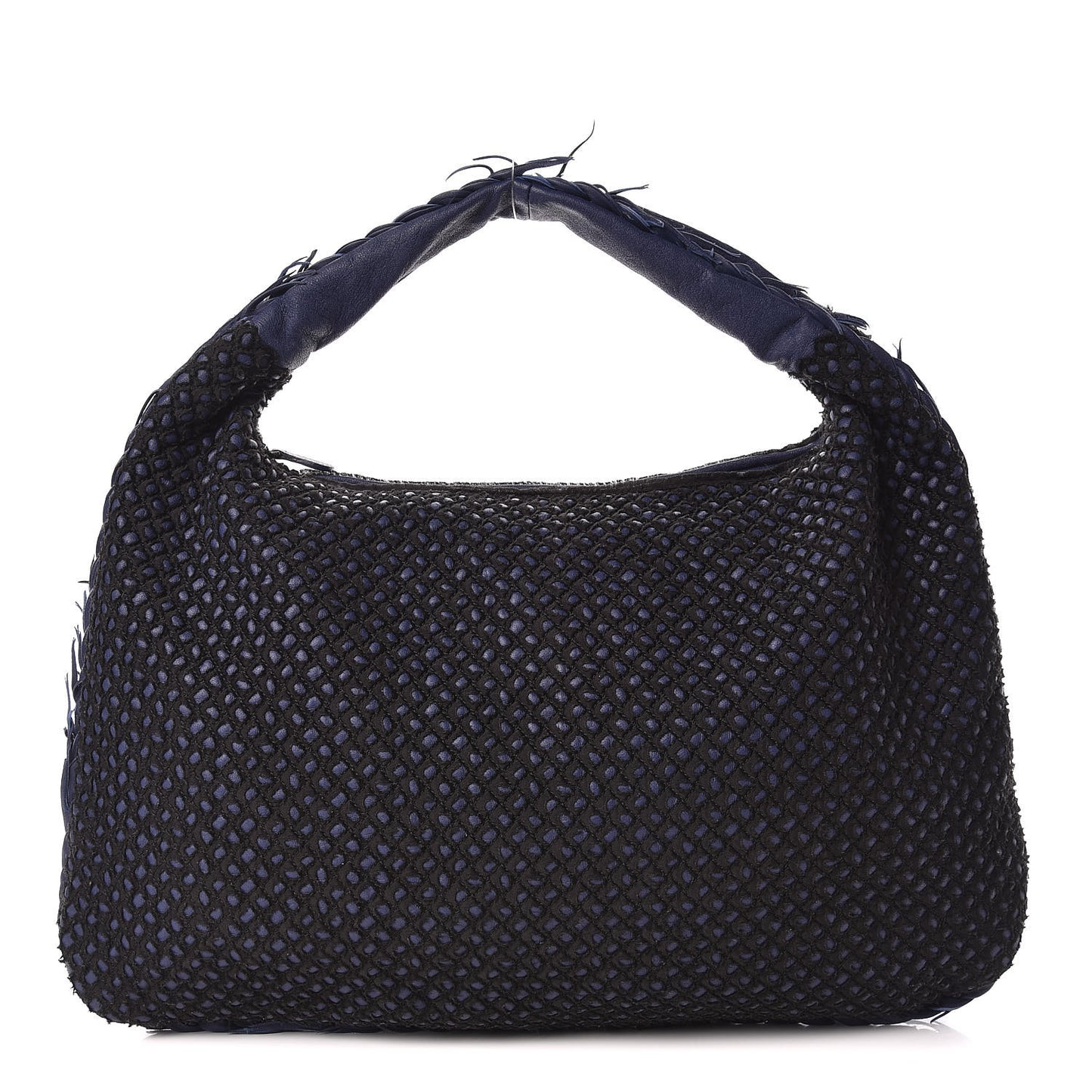 Nappa Silk Mini Ponza Devore Fuzzy Hobo Indigo