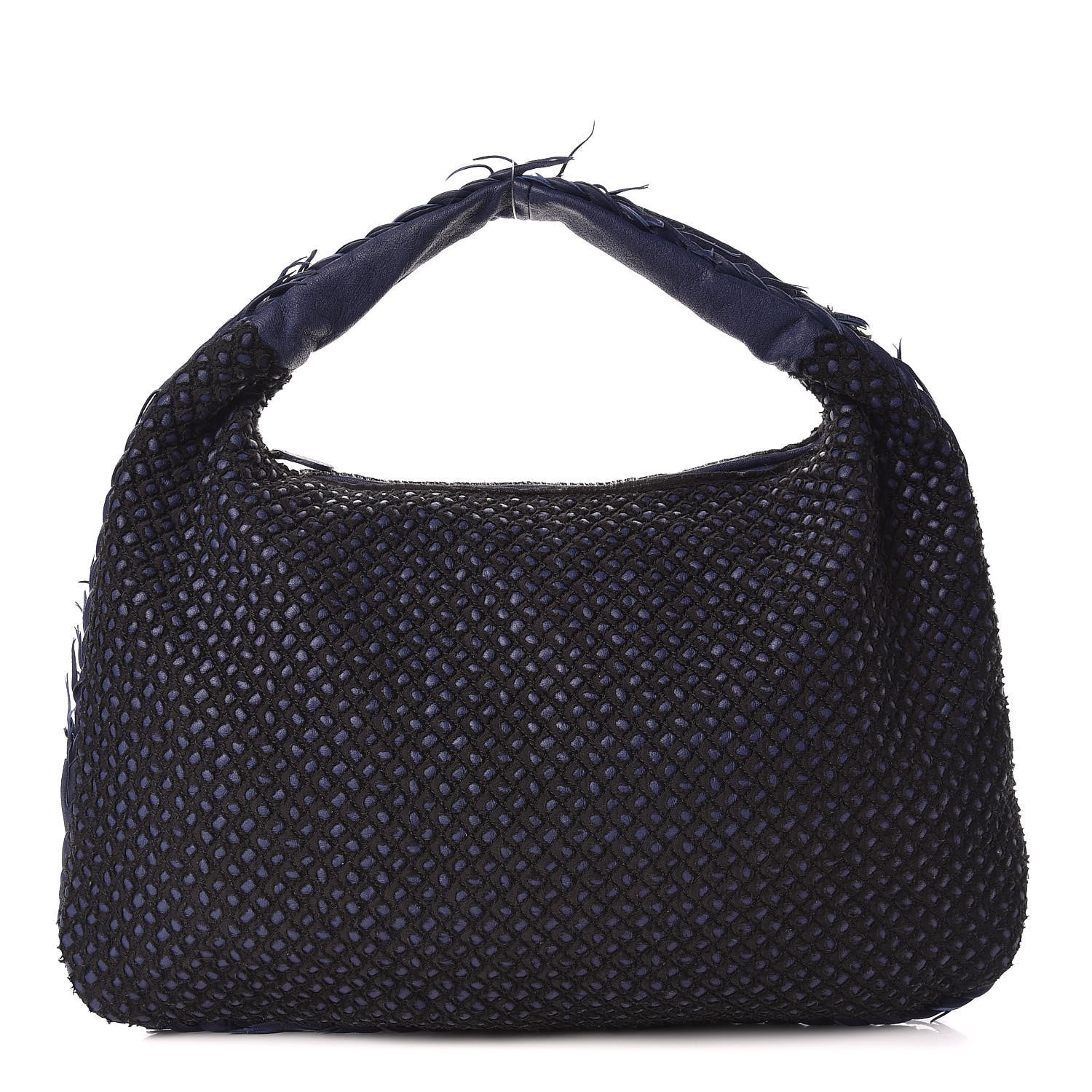 Bottega Veneta Nappa Silk Mini Ponza Devore Fuzzy Hobo Indigo 1 of 10