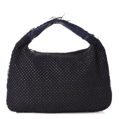 Bottega Veneta Nappa Silk Mini Ponza Devore Fuzzy Hobo Indigo 1 of 10