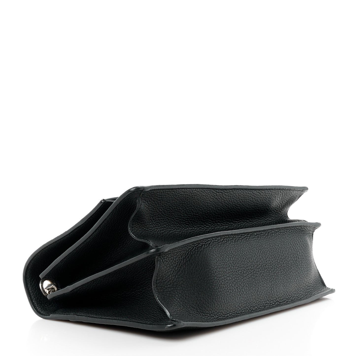 SAINT LAURENT Grained Calfskin Medium Monogram Sunset Crossbody Black