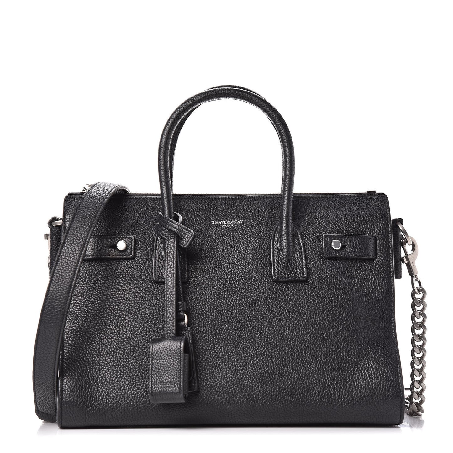 Grained Calfskin Baby Supple Sac De Jour Black