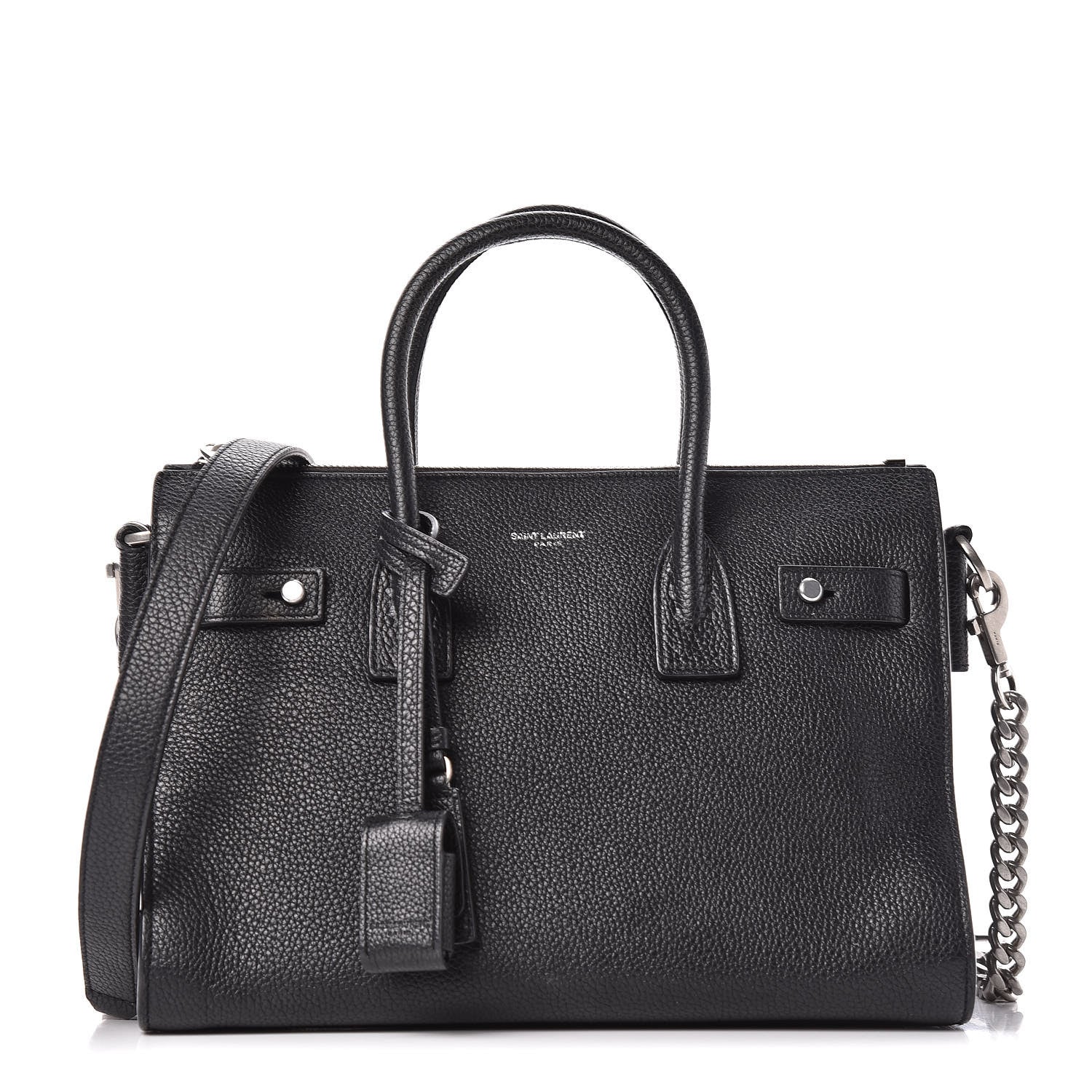 Saint Laurent Grained Calfskin Baby Supple Sac De Jour Black 1 of 11