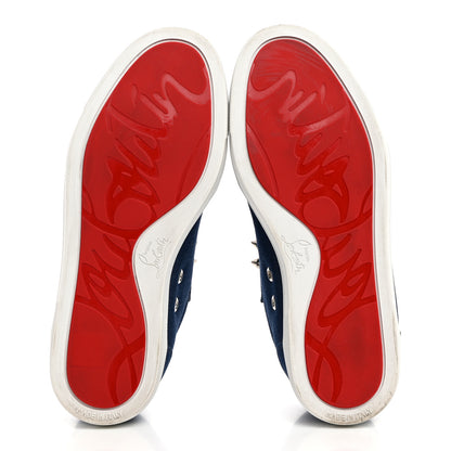 Christian Louboutin Denim Womens Fique A Vontade Sneakers 36.5 Blue 5 of 8