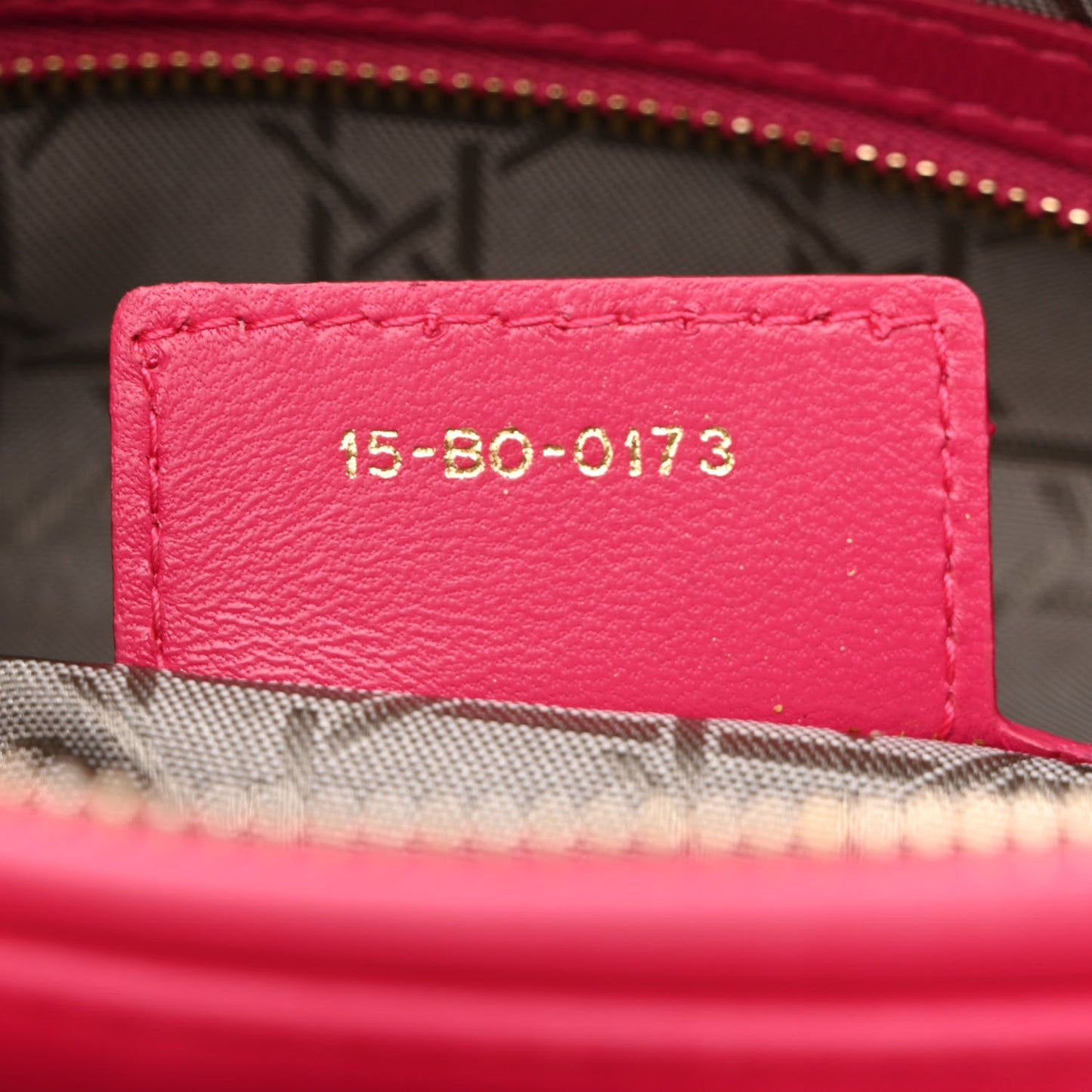 Lambskin Cannage Large Lady Dior Fuchsia