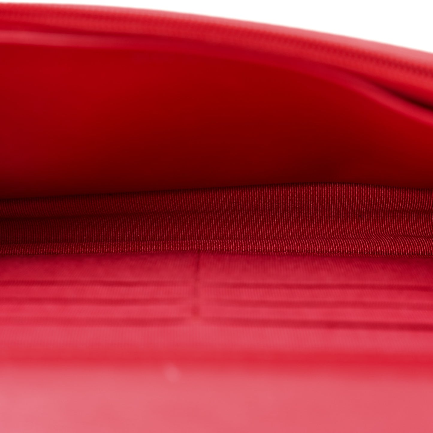 Lambskin Quilted Wallet On Chain WOC Red