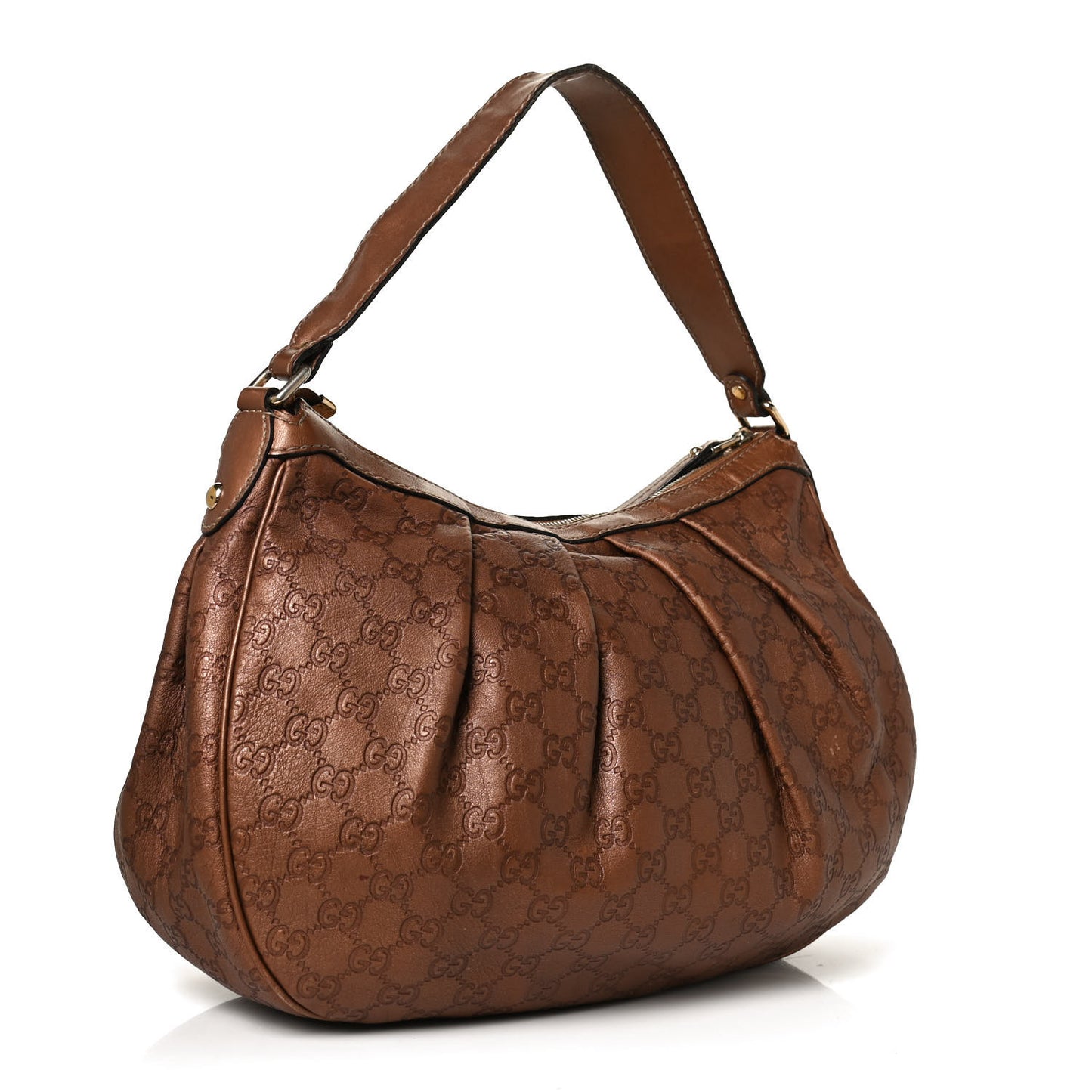 Guccissima Medium Sukey Hobo Bronze