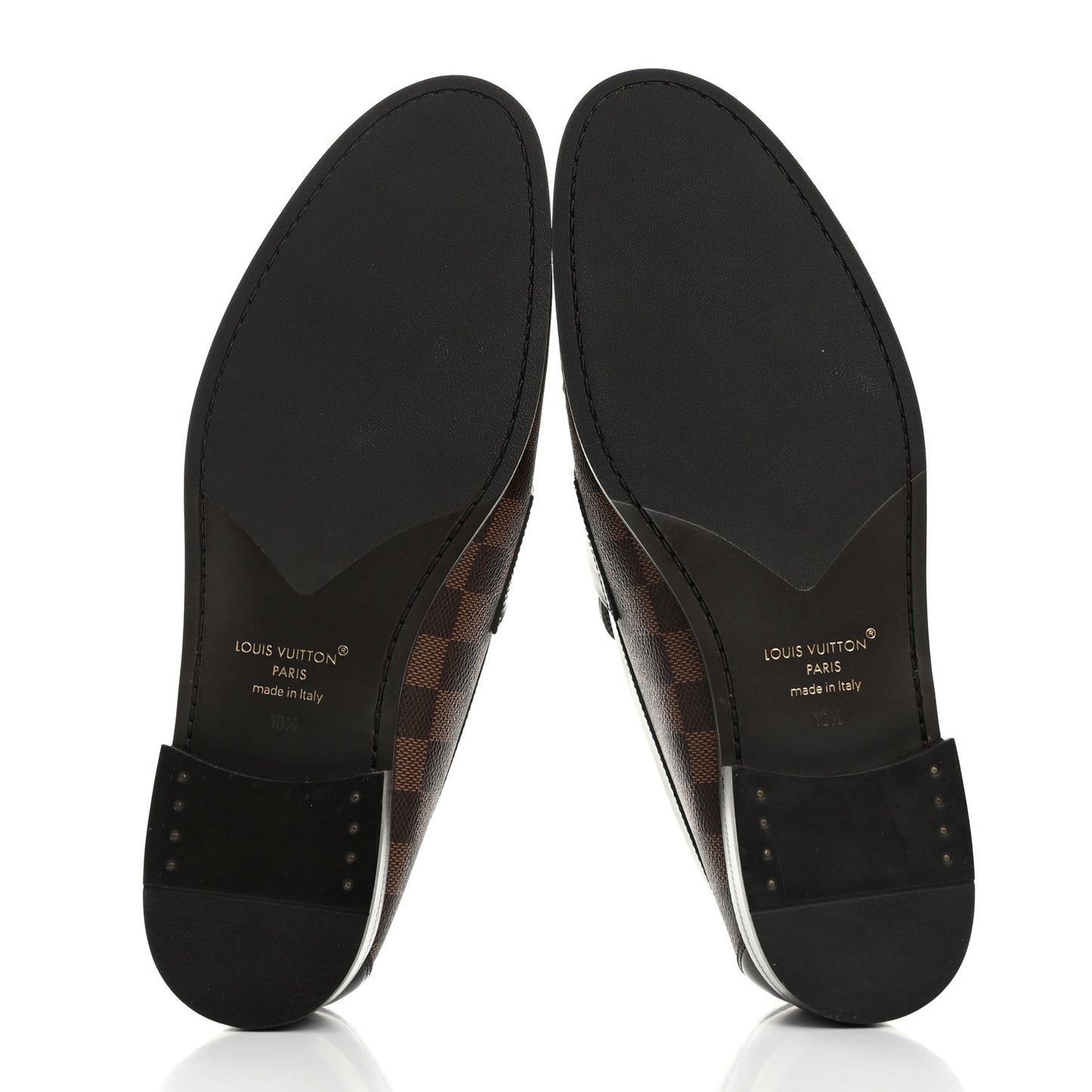 Damier Ebene Calfskin Mens Major Loafers 10.5