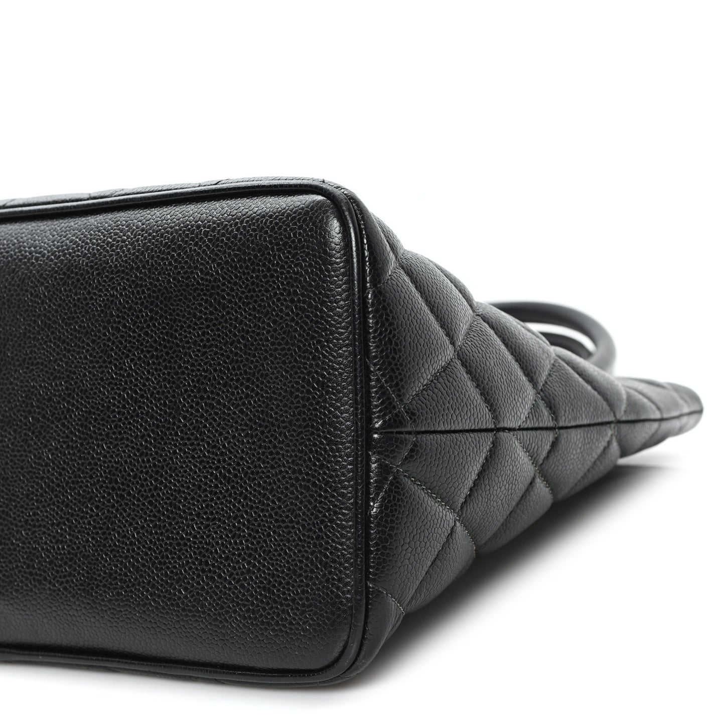 Caviar Quilted Medallion Tote Black