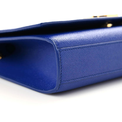 Saint Laurent Grain De Poudre Medium Classic Monogram Kate Satchel Flash Blue 5 of 9