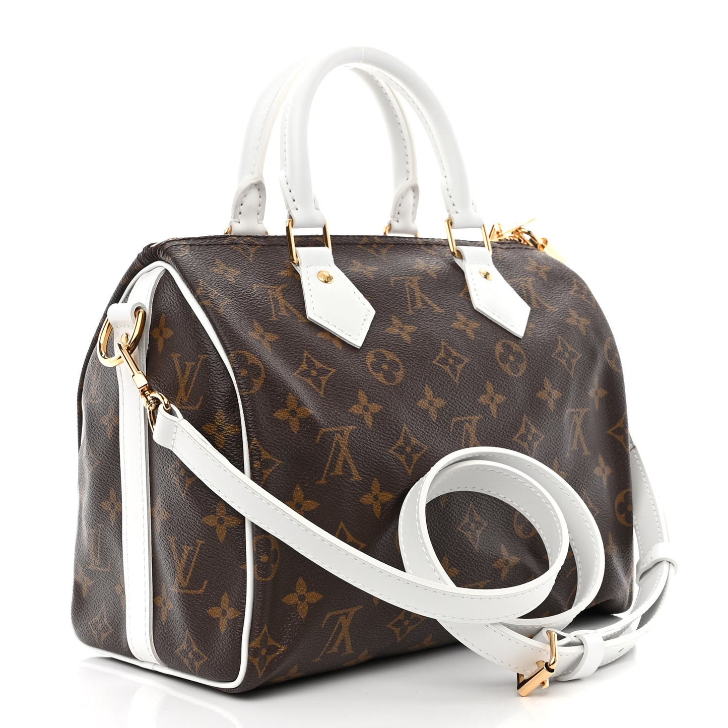 Monogram LV Match Speedy Bandouliere 25 White