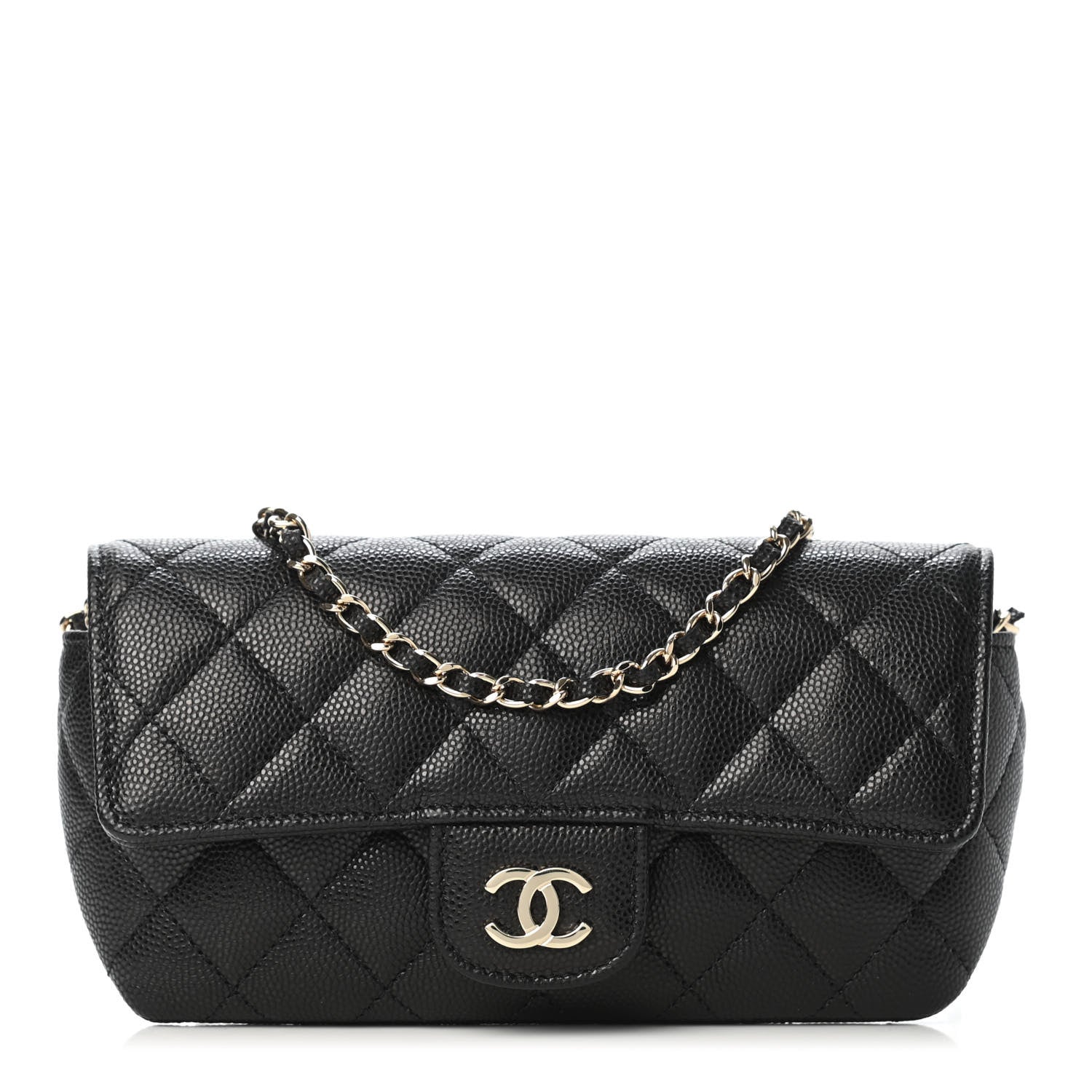 Chanel Caviar Quilted Glasses Case With Chain Black 1 of 4