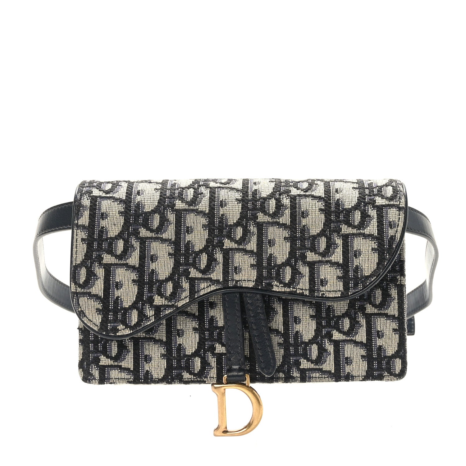 Christian Dior Oblique Saddle Belt Bag Blue 1 of 10