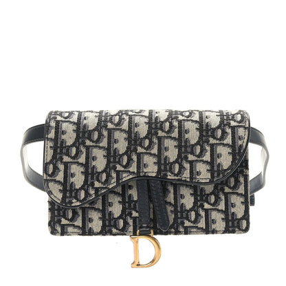 Christian Dior Oblique Saddle Belt Bag Blue 1 of 10