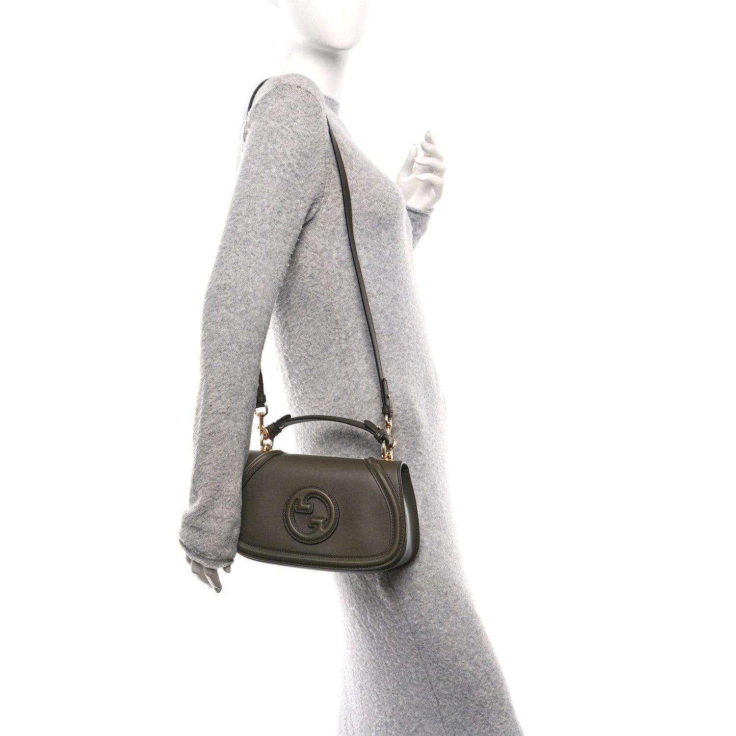 Gucci Roxy Calfskin Medium Blondie Top Handle Bag Luscious Green 2 of 10