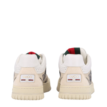 Gucci Calfskin Suede GG Monogram Re-Web Womens Sneakers 38.5 White Beige Ebony 6 of 10