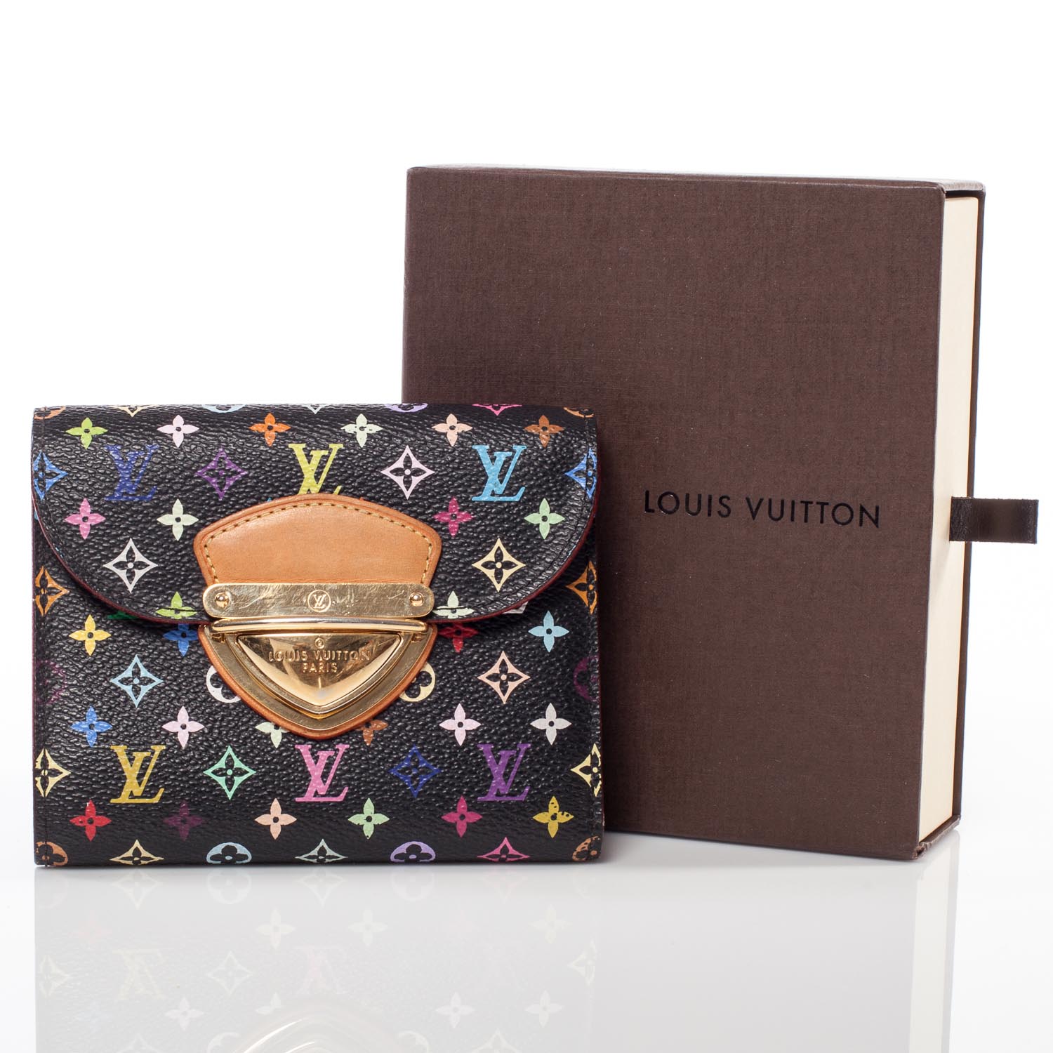 Louis Vuitton Monogram Multicolor Joey Wallet Black Grenade 8 of 8