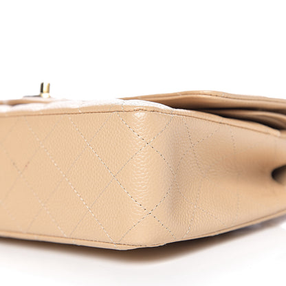 Chanel Caviar Quilted Medium Double Flap Beige Clair 9 of 11
