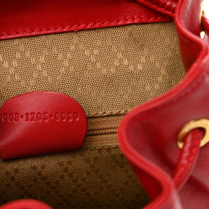 Gucci Calfskin Bamboo Mini Backpack Red 7 of 9
