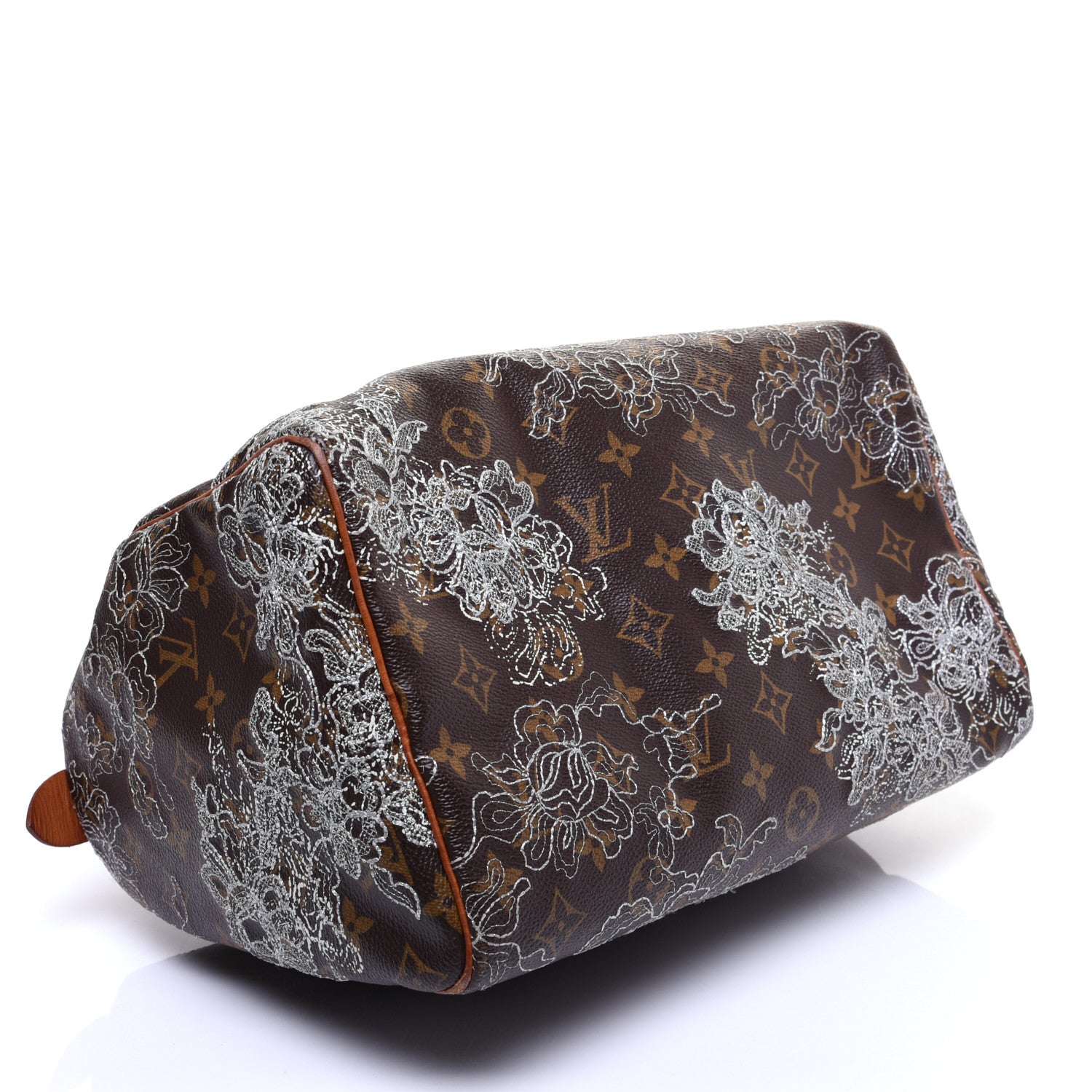 Louis Vuitton Monogram Dentelle Speedy 30 Silver 4 of 17