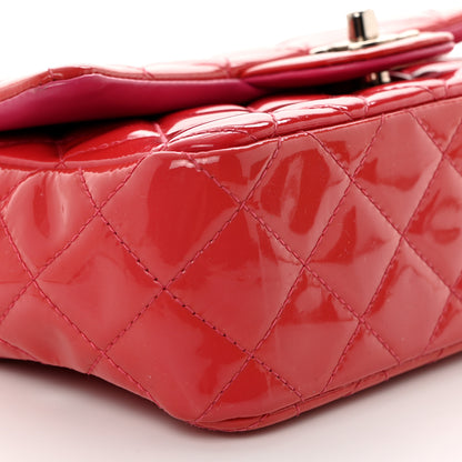 Chanel Patent Calfskin Quilted Mini Rectangular Flap Pink 9 of 10