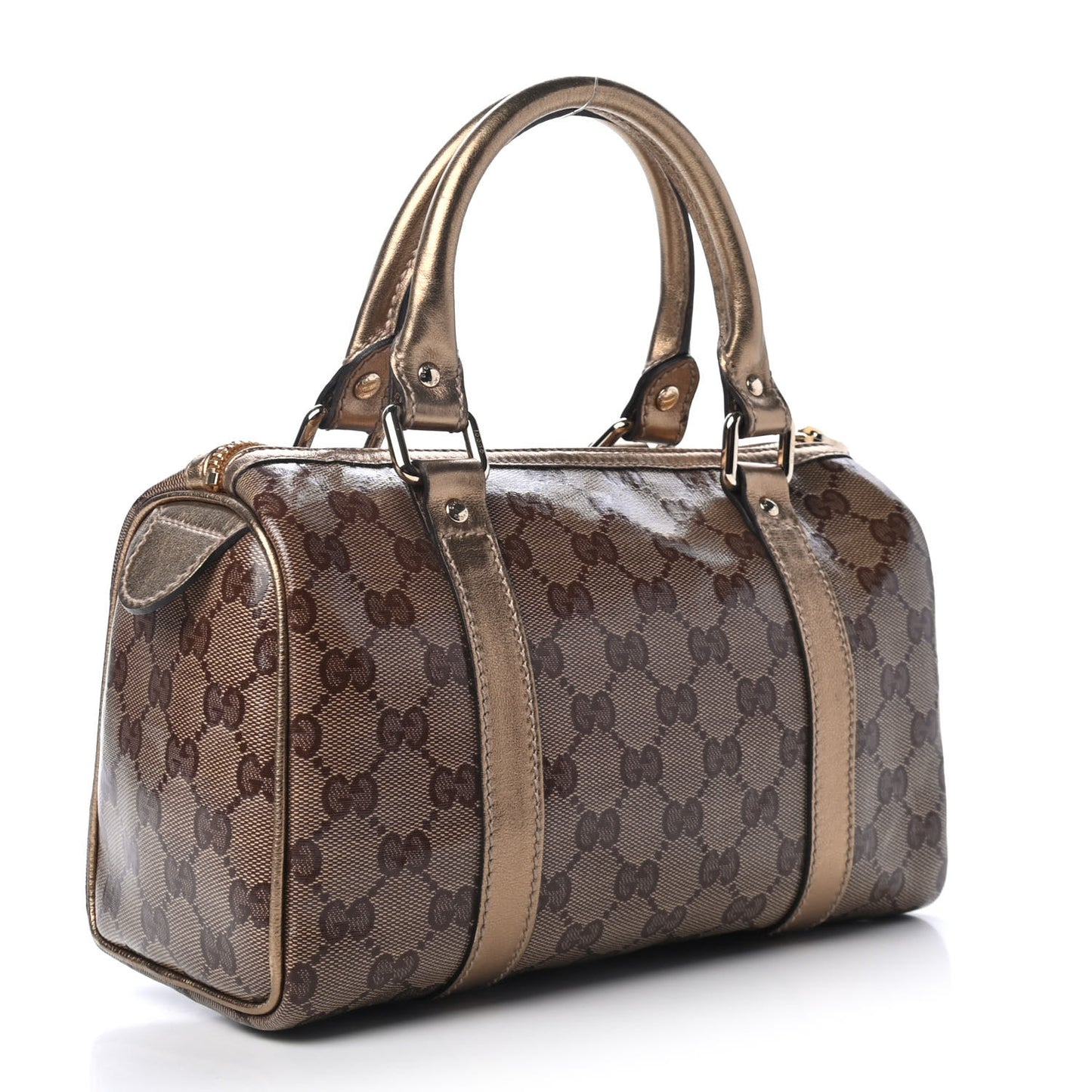 Crystal Monogram Small Joy Boston Gold