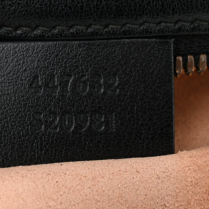 Gucci Calfskin Matelasse Small GG Marmont Chain Shoulder Bag Black 7 of 11