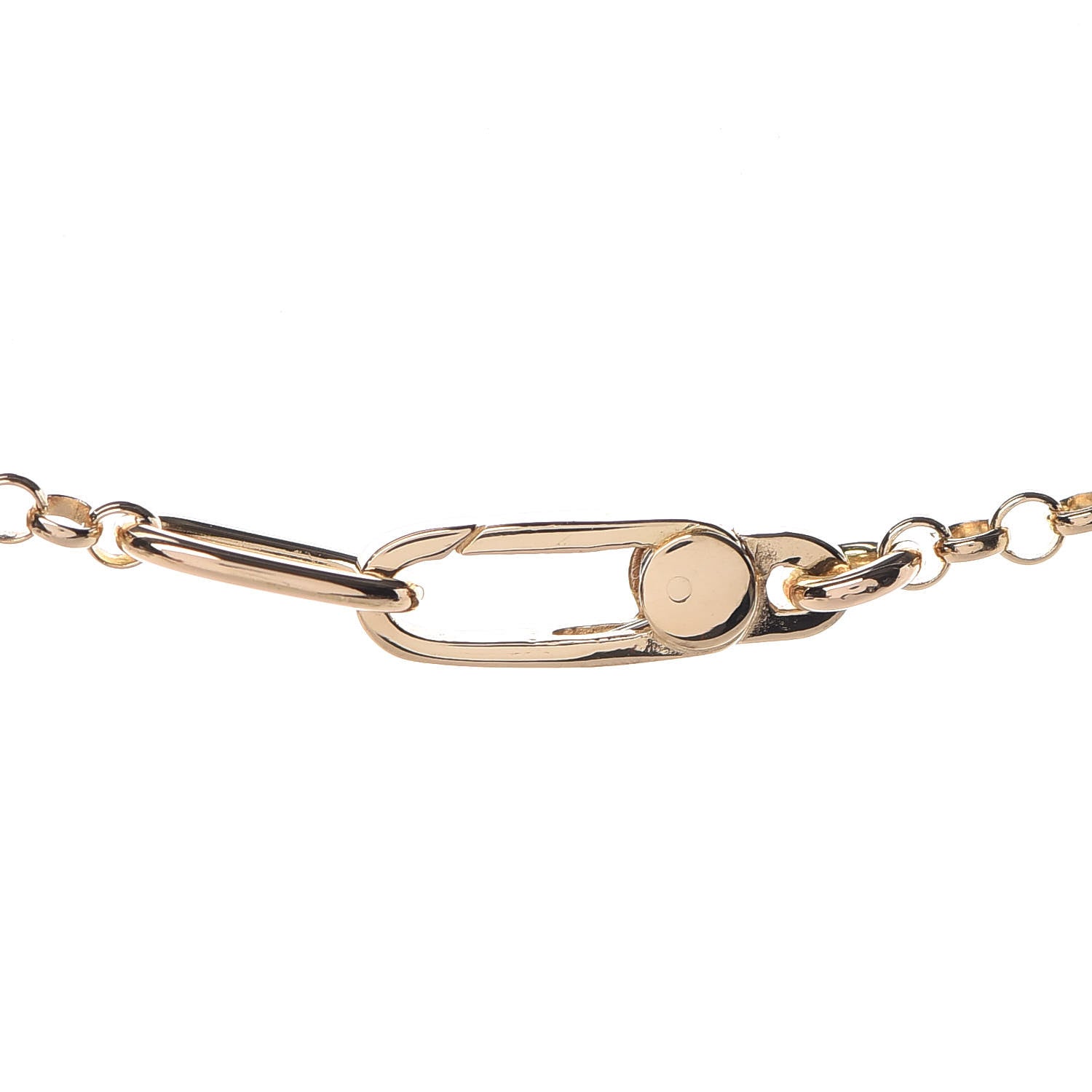 Gucci 18K Yellow Gold Script Necklace 4 of 5