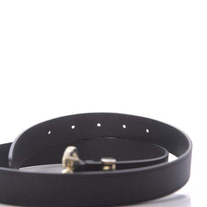 Gucci Moon Calfskin Torchon Double G 25mm Belt 80 32 Black 4 of 9
