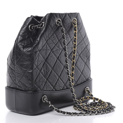 Chanel Aged Calfskin Quilted Small Gabrielle Backpack Black 2 of 10