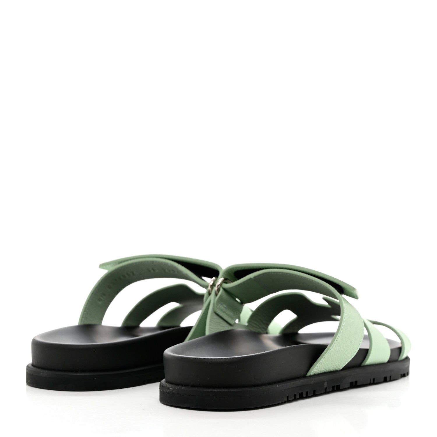 Hermes Epsom Womens Chypre Sandals 38 Vert Jade 4 of 9