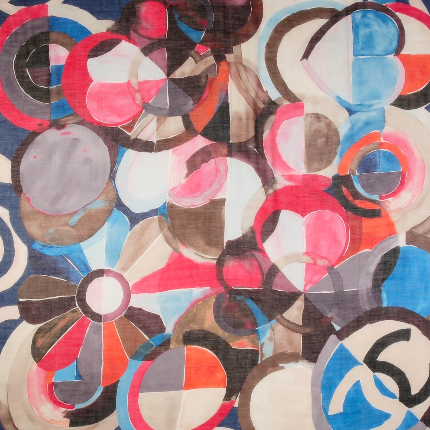 Chanel Cashmere Silk CC Scarf Multicolor 1 of 5