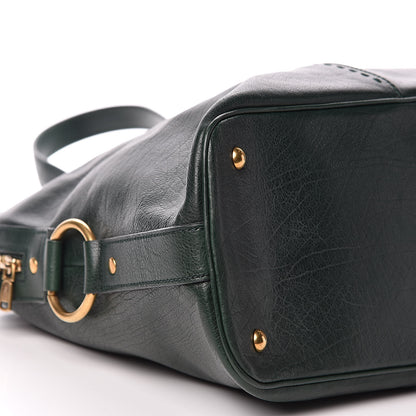 Saint Laurent Calfskin Oversized Muse Green 8 of 10
