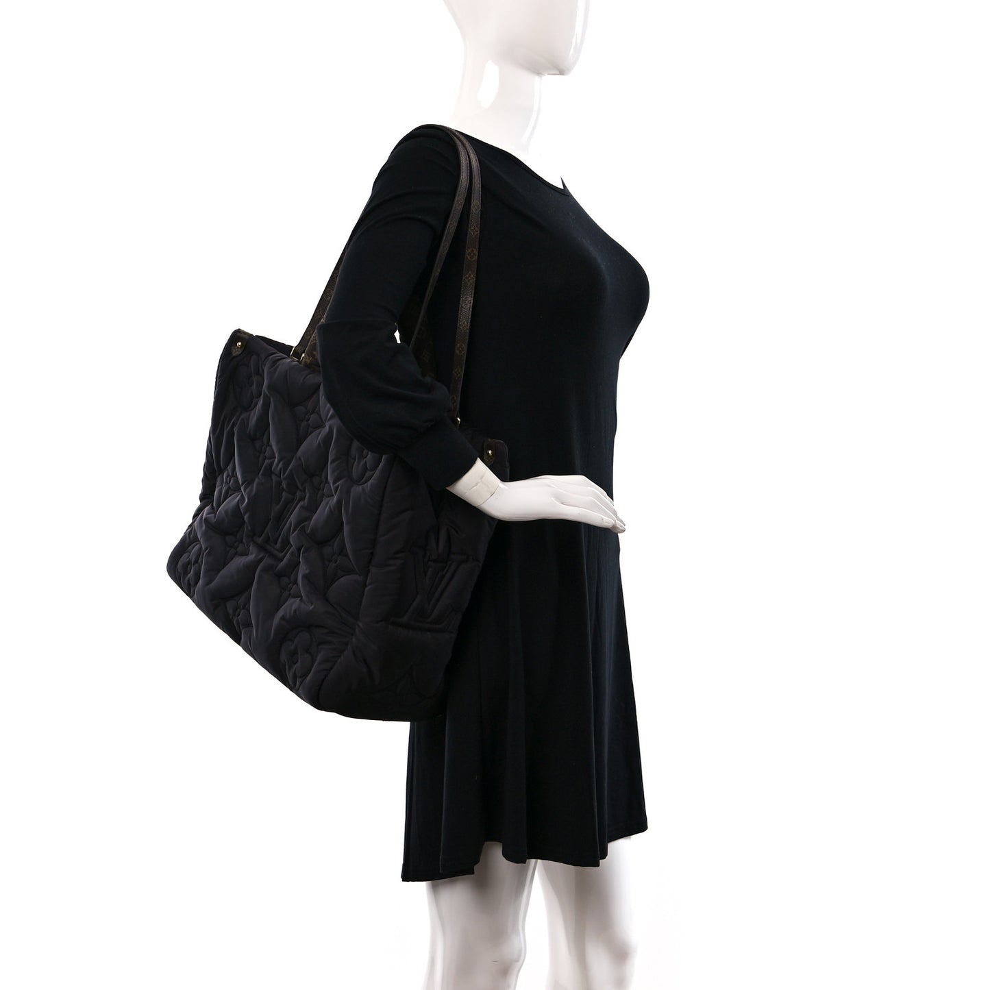 Econyl Monogram Pillow Giant Onthego GM Black