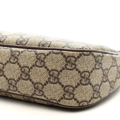 Gucci GG Supreme Monogram Textured Dollar Calfskin Web Small Ophidia GG Handbag Beige Ebony New Acero 13 of 17