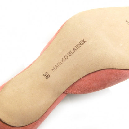 FASHIONPHILE MANOLOBLAHNIKSuedeSeashellCoralHeels38 6 of 8