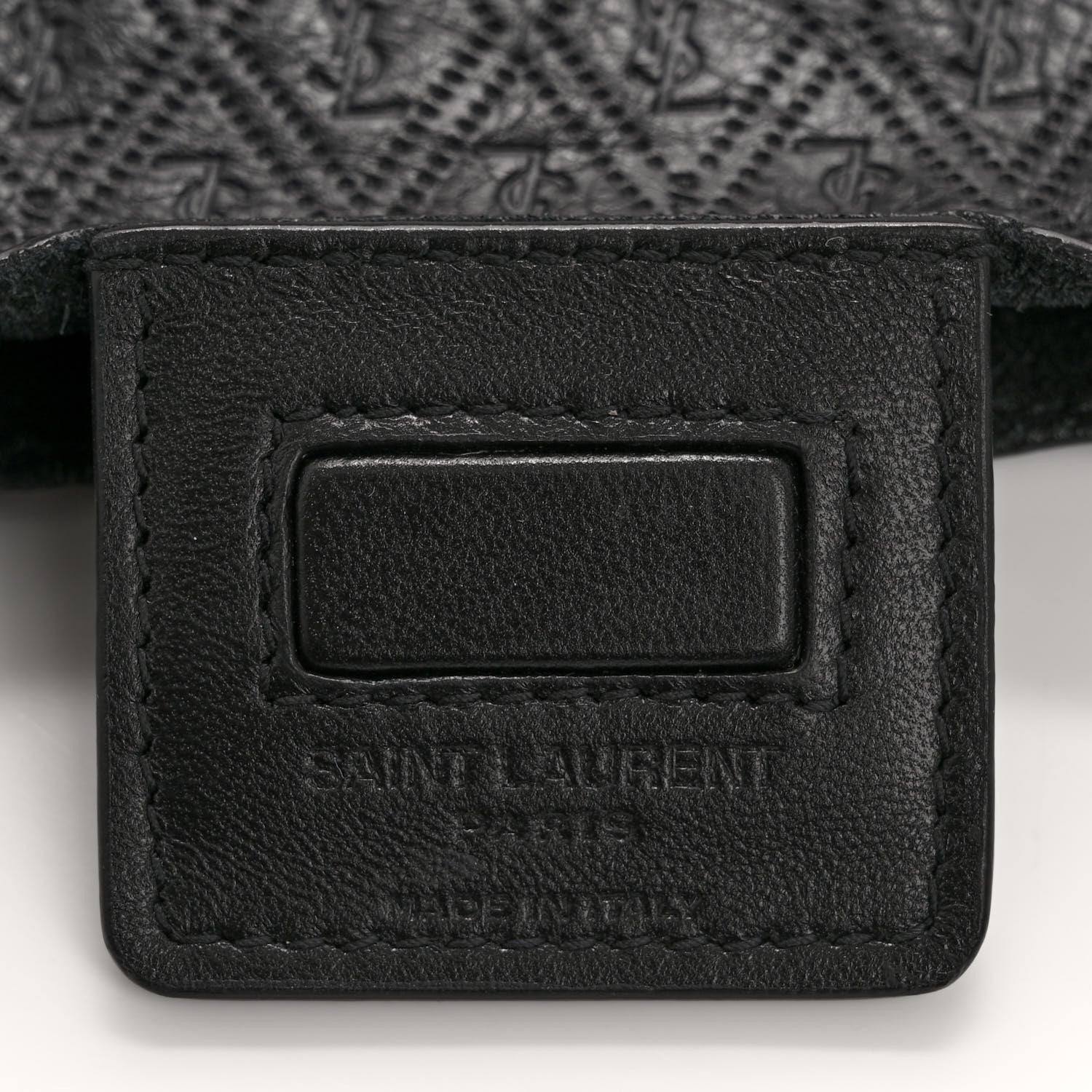 Saint Laurent Calfskin Monogram Deli Paper Bag Vintage Black 6 of 8