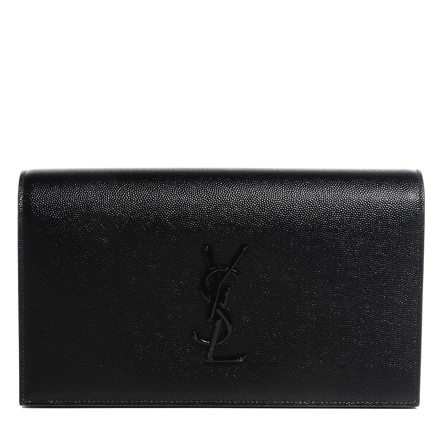 Saint Laurent Grain De Poudre Classic Monogram Clutch Nero Black 1 of 8