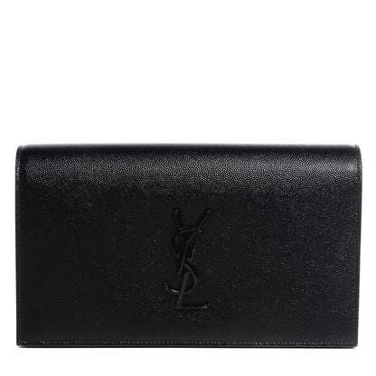 Saint Laurent Grain De Poudre Classic Monogram Clutch Nero Black 1 of 8