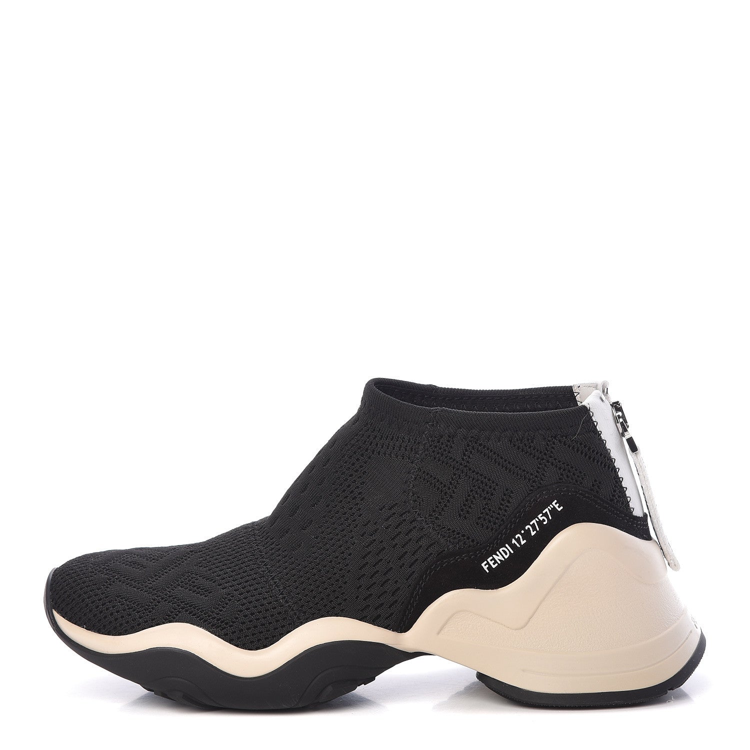 Fendi High-Tech Jacquard FFluid Sneakers 36 Black 1 of 8