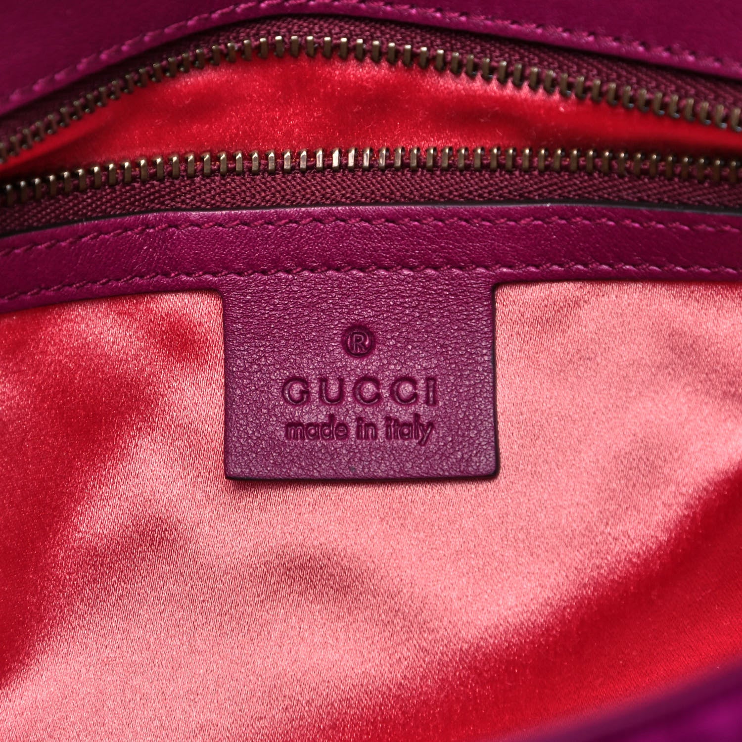 Gucci Velvet Matelasse Small GG Marmont Shoulder Bag Fuchsia Violet Cyclamen 8 of 9