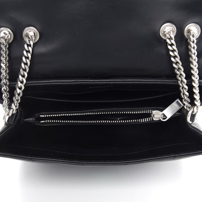 Saint Laurent Calfskin Y Quilted Monogram Small Loulou Chain Satchel Black 5 of 9