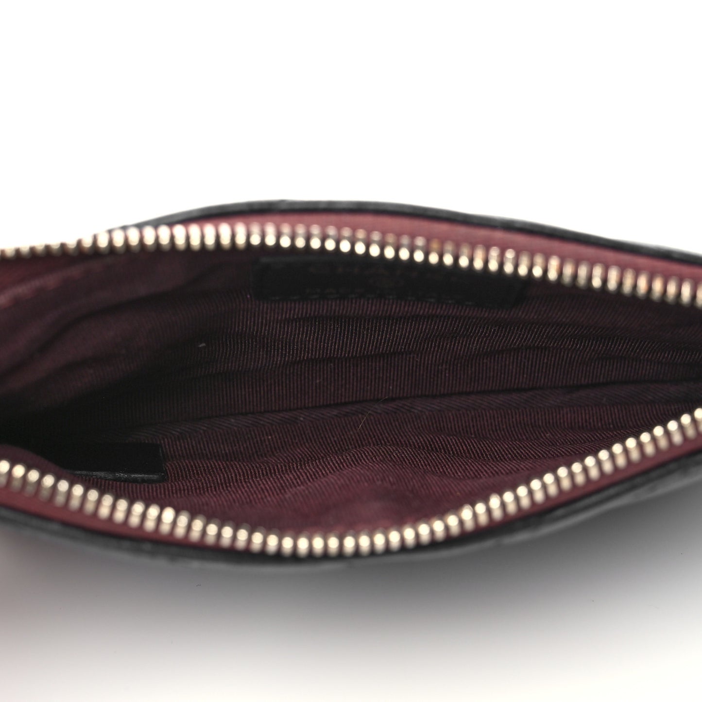 Lambskin Chevron Quilted Small Cosmetic Case Black