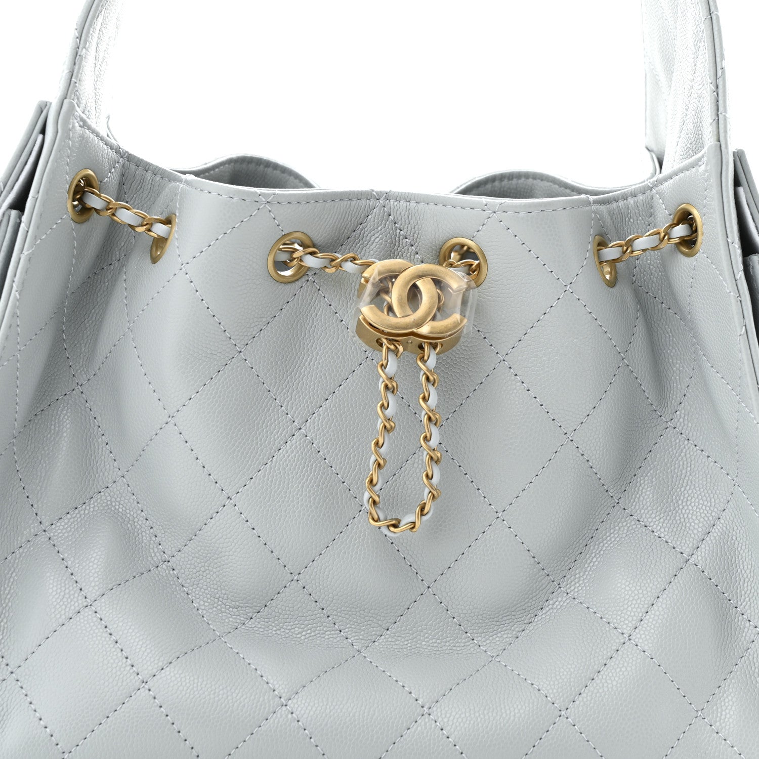 Chanel Caviar Quilted Small Chanel 25 Handbag Light Blue 8 of 11
